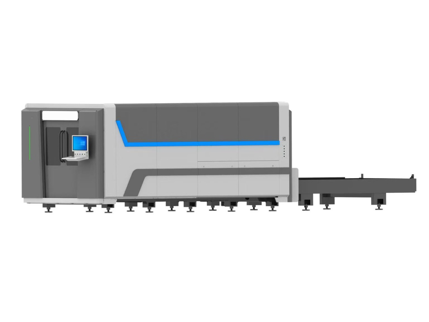 Полностью закрытая взаимозаменяемая машина лазерной резки волокна высокой мощности